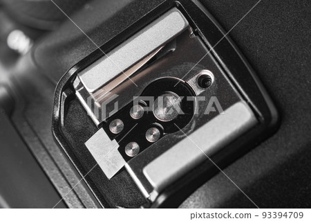 Closeup view of digital camera Closeup view of digital camera 93394709