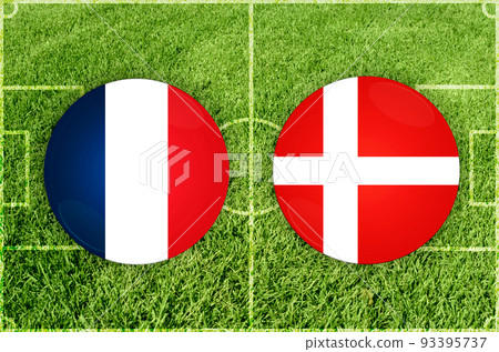 France vs Denmark football match France vs Denmark football match 93395737