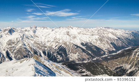 snowy mountains clouds and sky snowy mountains clouds and sky 93396152
