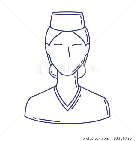 Illustration of nurse. Medical and healthcare avatar. Illustration of nurse. Medical and healthcare avatar. 93396780