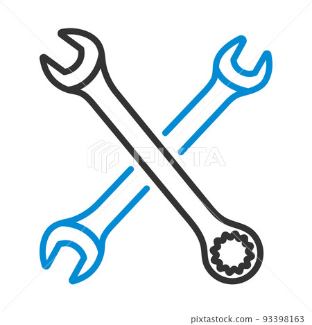 Crossed Wrench Icon 93398163