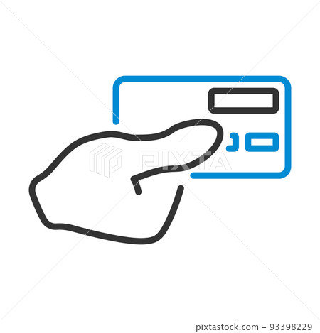 Hand Holding Credit Card Icon 93398229