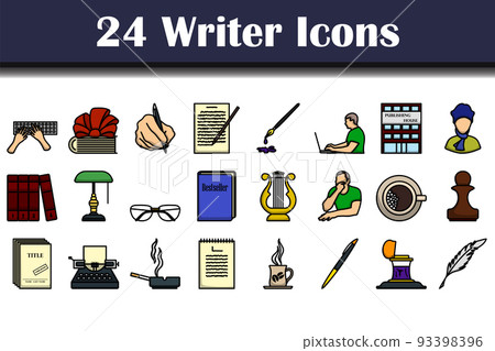 Writer Icon Set Writer Icon Set 93398396