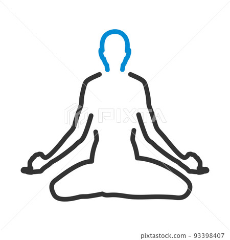 Lotus Pose Icon Lotus Pose Icon 93398407