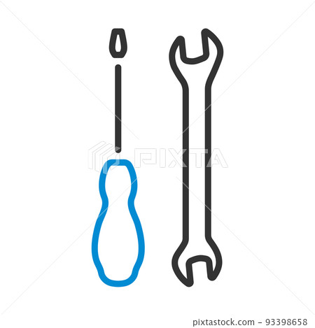 Wrench And Screwdriver Icon Wrench And Screwdriver Icon 93398658
