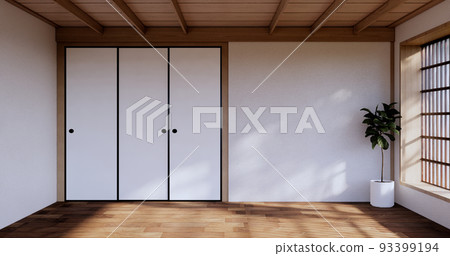Japan style Big living area in luxury room or hotel japanese style decoration.3D rendering 93399194