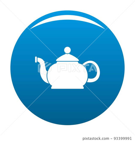 Closed teapot icon vector blue Closed teapot icon vector blue 93399991