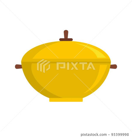 Big saucepan icon, flat style Big saucepan icon, flat style 93399998