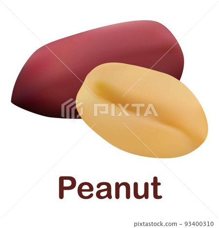 Peanut icon, realistic style 93400310
