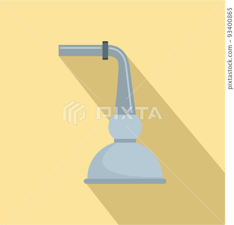 Steel pipe icon, flat style 93400865