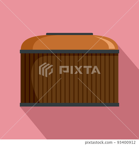 Cognac wood barrel icon, flat style 93400912