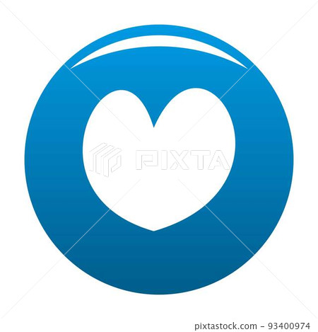Reliable heart icon vector blue Reliable heart icon vector blue 93400974