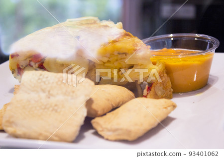 Typical Spanish food called tapa 93401062