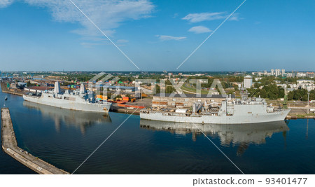 Combat ships of NATO countries in the port of Riga Combat ships of NATO countries in the port of Riga 93401477