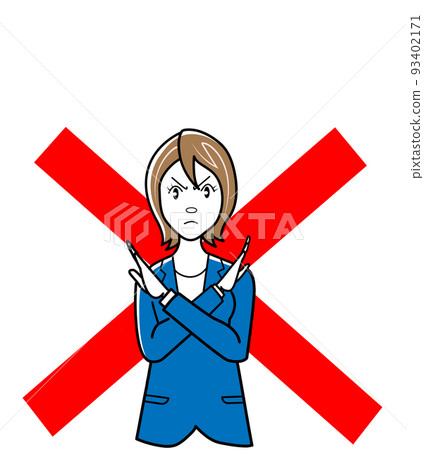 business woman disagreeing 93402171