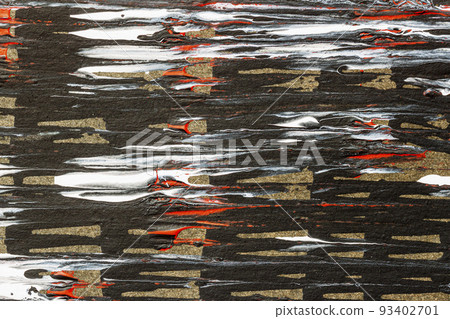 Wall background with stains, splashes, drops of paint, abstract graffiti Wall background with stains, splashes, drops of paint, abstract graffiti 93402701