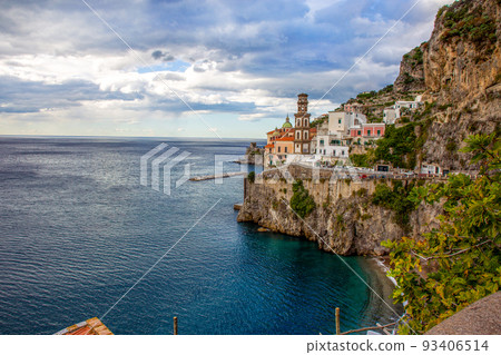 fantastic Amalfi coast - View on v Cetara village or Erchie or Spiaggi ro Cavallo Morto fantastic Amalfi coast - View on v Cetara village or Erchie or Spiaggi ro Cavallo Morto 93406514