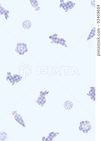 2023 Year of the Rabbit New Year's card rabbit background material 2023 Year of the Rabbit New Year's card rabbit background material 93409684