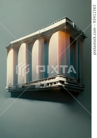 Palladian style architecture, digital art, 3d illustration Palladian style architecture, digital art, 3d illustration 93411565