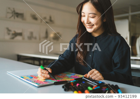 Marker pen and student Marker pen and student 93412199