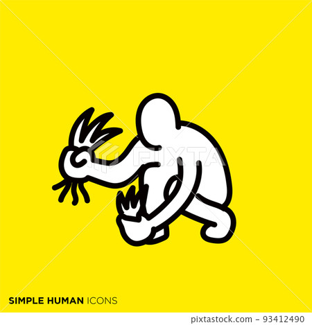 Simple human icon series "Weeder" 93412490