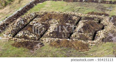 Construction excavation work site for fundament of a new house 93415113