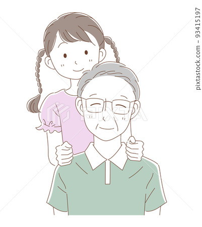 爺爺的拍肩孫子 93415197