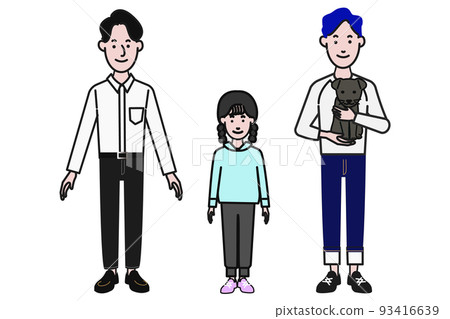 Illustration that expresses the diversity of the family Illustration that expresses the diversity of the family 93416639