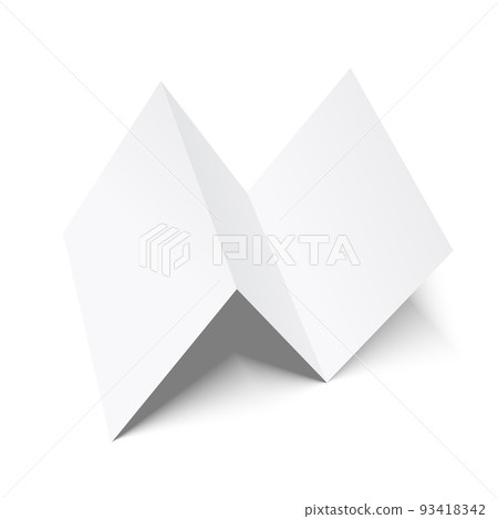 Blank white folder brochure template mockup. Vector 93418342