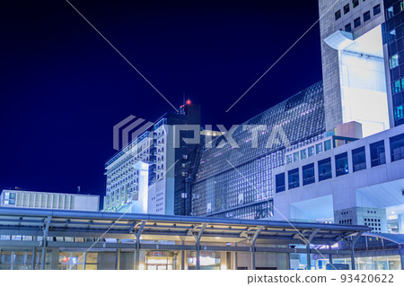[Urban scenery of Kyoto] City night view around Kyoto Station 93420622