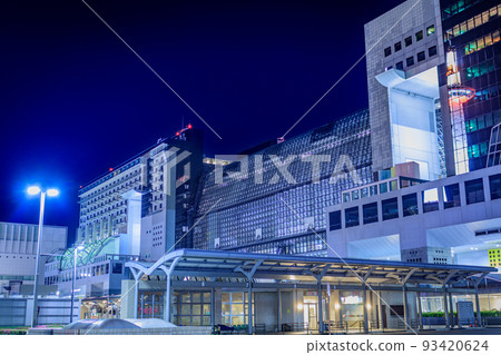 [Urban scenery of Kyoto] City night view around Kyoto Station 93420624