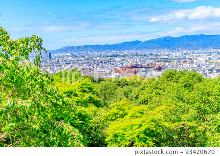 【京都舊城風光】從稻荷山看京都市景 93420670