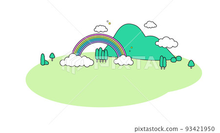 Natural scenery simple illustration - Stock Illustration [93421950] - PIXTA