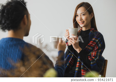 咖啡館 夫婦 冬天 咖啡館 夫婦 冬天 93421971