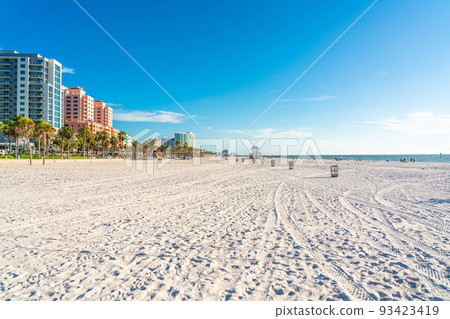 Clearwater beach with beautiful white sand in Florida USA 93423419