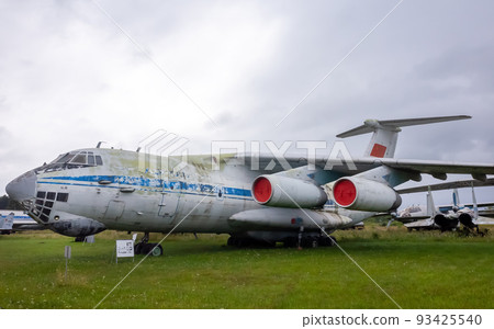 Soviet military transport aircraft Ilyushin Il-76. at the Central Museum of the Russian Air Force in Monino. Soviet military transport aircraft Ilyushin Il-76. at the Central Museum of the Russian Air Force in Monino. 93425540