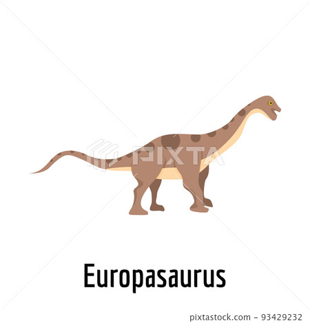 Europasaurus icon, flat style. Europasaurus icon, flat style. 93429232