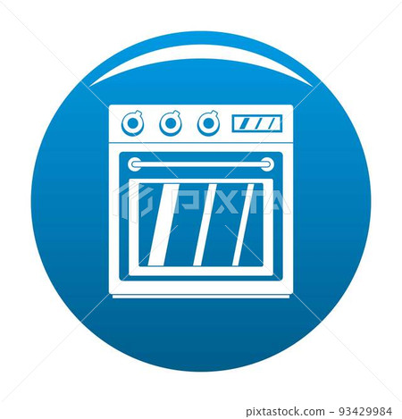 Electric oven icon vector blue Electric oven icon vector blue 93429984