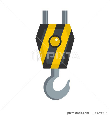 Machinery hook icon, flat style Machinery hook icon, flat style 93429996