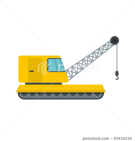 Bulldozer icon, flat style Bulldozer icon, flat style 93430156