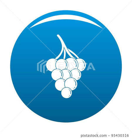 Small grape icon vector blue Small grape icon vector blue 93430316
