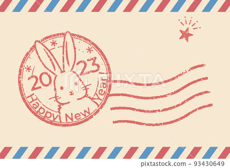 可愛的兔子新年賀卡模板 可愛的兔子新年賀卡模板 93430649