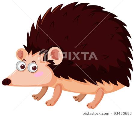 Brown hedgehog in cartoon style Brown hedgehog in cartoon style 93430693