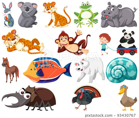 Set of various animals cartoon Set of various animals cartoon 93430767