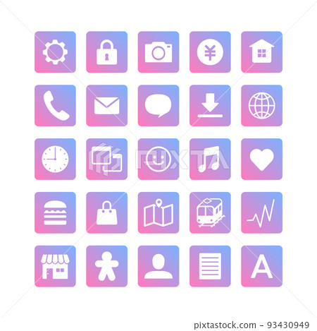 Illustration set 3 of various application buttons Illustration set 3 of various application buttons 93430949