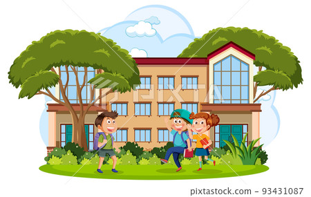 Happy kids at school Happy kids at school 93431087