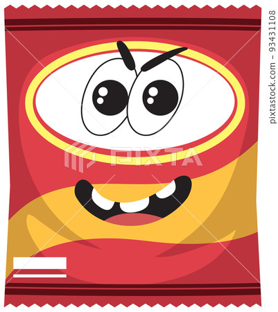 Snack bag with facial expression 93431108