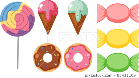 Food and dessert seamless pattern Food and dessert seamless pattern 93431109