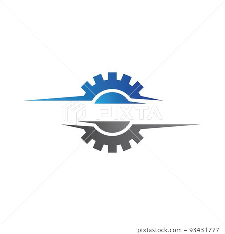 Gear symbol vector icon 93431777