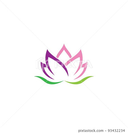 Lotus symbol vector icon illustration 93432234